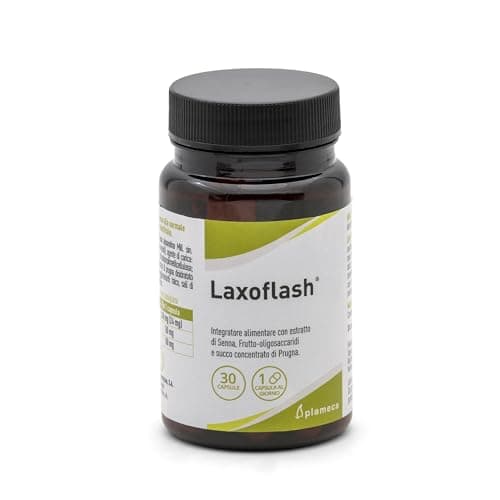 Plameca Laxoflash - Lassativo forte per stitichezza e pancia gonfia - Integratore per transito intestinale - 30 capsule