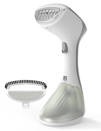 QEXREED Ferro da Stiro Verticale, 1300W, Serbatoio Grande da 260ml, Ferro da Stiro e Vapore, 2 Impostazioni di Vapore, Rimuovi Pieghe Dai Tessuti, Dimensioni Compatte per i Viaggi, per Casa e Ufficio