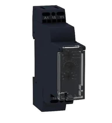 LUJIAYA RE17RCMU Temporizzatore modulare, 8 A, 1 scambio, 1 s..100 h, Ritardo alla diseccitazione, 24...240 V CA