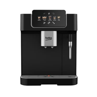 Beko - CEG7302B - Macchina Caffè Automatica con Cappuccinatore, Digitale, Preinfusione automatica, Pressione 19 bar - Nera, 27,5 x 40,5 x h34 cm