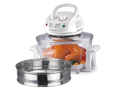 Beper BF.640 – Forno Ventilato Multifunzione 12L, Anello di Prolungamento per Capienza Totale 18L, Timer 60 Minuti, Temperatura Regolabile fino a 250°, Accessori Inclusi, Risparmia Energia e Tempo
