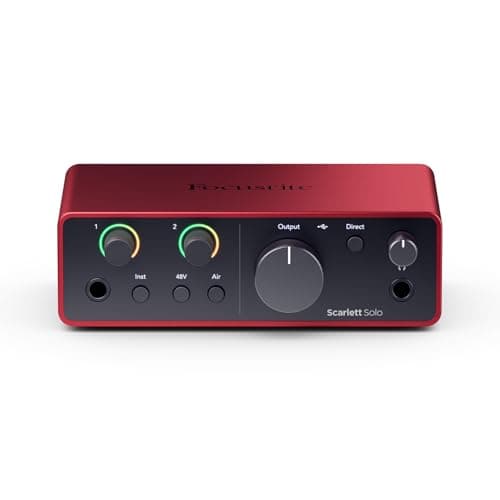 Focusrite Scarlett Solo (4° gen.), interfaccia audio USB per chitarristi, cantanti o produttori - Registrazioni professionali ad alta fedeltà e tutto il software necessario