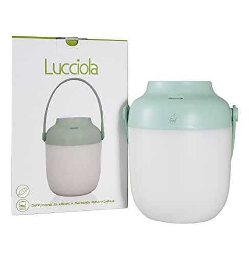Gisa Wellness - LUCCIOLA - Diffusore di Aromi con Batteria Integrata - 120ml - Per Aromaterapia e Cromoterapia - Ideale per Soggiorni o Uffici