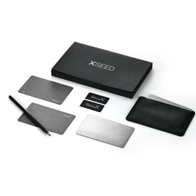 SecuX – XSEED - Secure Bitcoin Wallet Crypto Seed Storage Piastra in acciaio - Compatibile con SecuX, Ledger, Trezor Portafogli..