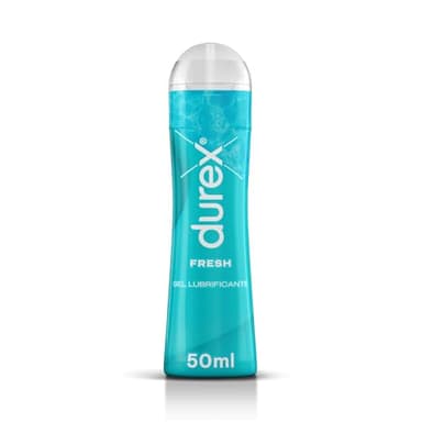 Durex Fresh, Lubrificante Sessuale Intimo, Gel Lubrificante Durex a Base d'Acqua, Effetto Fresco, 50 ml