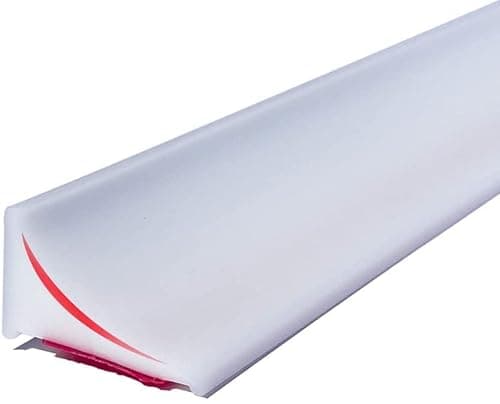 ESUFEIR Barriera Doccia Ferma Acqua,Striscia di Ritenzione,Silicone Doccia per Barriera Stop Acqua Soglia, Arresto Doccia Autoadesivo,Protezione Doccia Pieghevole Bagno(1M, Bianco)