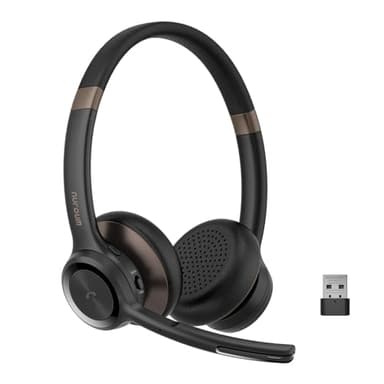 Nuroum HP30 Cuffie PC con Microfono, Cuffie Bluetooth Wireless con con Cancellazione del Rumore, USB/Type-C Auricolare, Controllo in Linea per PC/Laptop Zoom/Skype, Conferenze/Call Center/Home Office