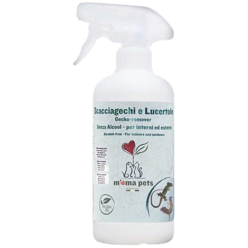 Mama Pets Repellente Disabituante per Gechi, Lucertole e Piccoli Rettili, Spray 100% Naturale da 500 ml, per Interni ed Esterni