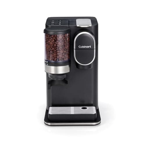 Cuisinart One Cup Grind And Brew - Machine à café avec broyeur intégré | Grain à moudre, Café filtre en portion individuelle | choisissez 3 tailles de tasse | Dosette filtrante réutilisable | Noir