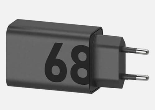 Audiosystem Carica Batterie Rapido Originale Motorola 68W per Moto Edge 20 / Edge 30 / Edge 40/50 Neo Pro Fusion Ultra Lite Con Cavo 100cm USB Type C Turbo Power MC-682 Caricatore Blister Nero