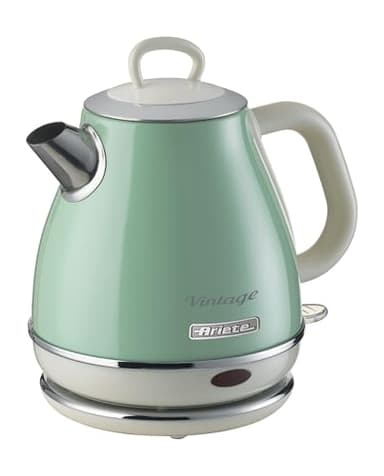 Ariete 2868 Vintage Bollitore Elettrico di Design in Acciaio Inossidabile, 1600 W, 3 Cups, Verniciato, Verde