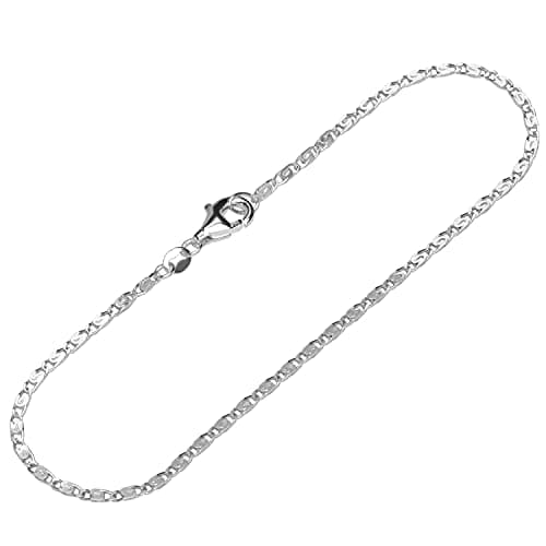 NKlaus bracciale in argento 925 19cm S catena a cordolo diamantata bracciale da uomo 12537
