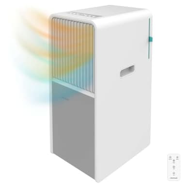 Cecotec Climatizzatore Portatile ForceClima 9450 Style Heating. 9000 BTU, area di copertura 25 m2, telecomando, tocco, schermo a LED, 5 modalità, 2 velocità, pompa di calore, Timer, Estate/Inverno