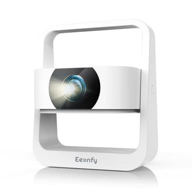 [App Integrata] Eeenfy Proiettore Portatile, Proiettore Android 13.0 con 350ANSI, 1080P Supporto, E-Focus/Keystone, Proiettore TV WiFi6 Bluetooth5.2, Videoproiettore 4K per Esterni/Home Cinema, Bianco