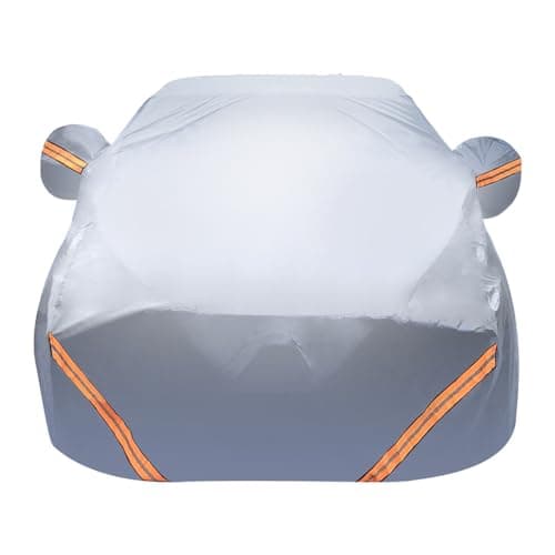 Telo Copriauto Compatibile Con Fiat 600 Hybrid 136 2024, Telo Copriauto Antivento Impermeabile Per Esterni(Silver)