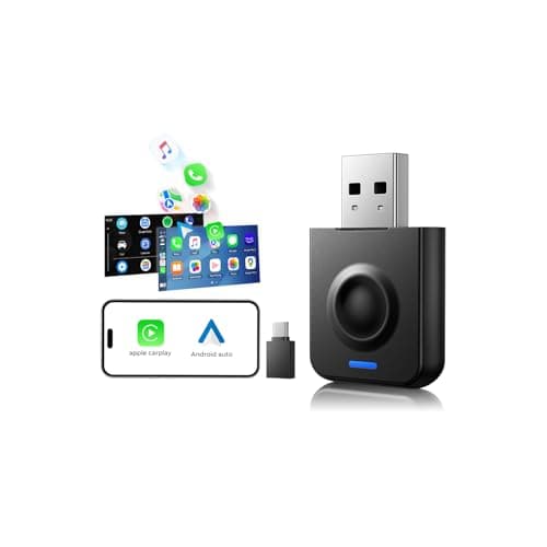 LAMTTO Adattatore Wireless CarPlay Mini 2 in 1 Carplay & Android Auto da cavo a Adattatore Wireless con Supporto OTA, Stabile Type C/USB Plug-play, iOS 10+ e Android 11+
