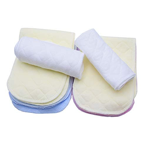 12 Pezzi Neonati Pannolino Cotone Morbido Riutilizzabile Pannolino Pannolini Stoffa Multifunzione Inserto Traspirante per Pannolini Asciugamano ad Assorbimento (Tre Strati 32 * 12 Cm)