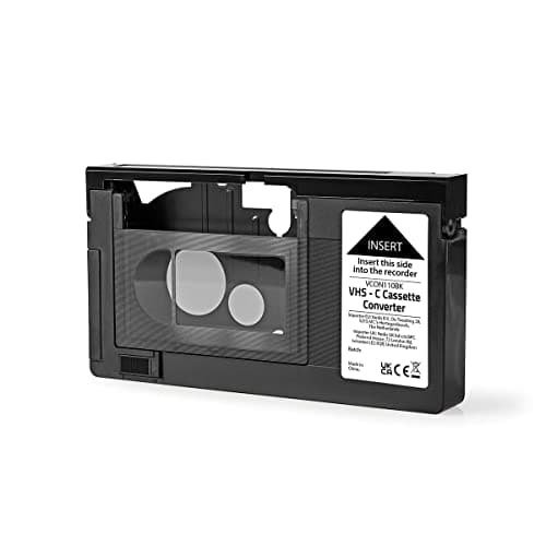 Nedis Convertitore VHS - Conversione: da VHS-C a VHS - Plug and Play - Nero