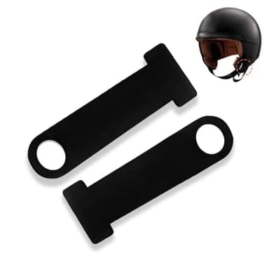 XOUDKE Chiusura a Fibbia a Sgancio Rapido per Casco Moto, 2 PCS Fibbie Lucchetto Casco Dispositivo Intelligente Antifurto Moto - Nero