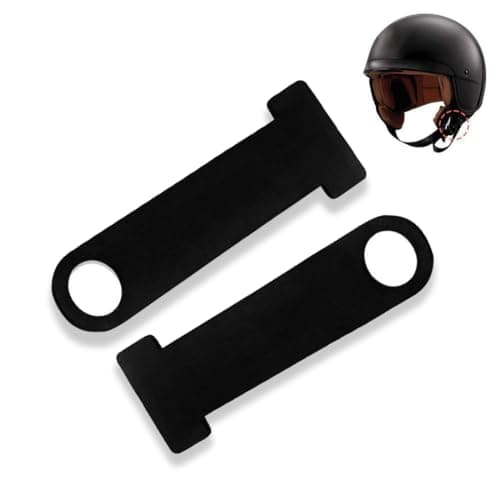 XOUDKE Chiusura a Fibbia a Sgancio Rapido per Casco Moto, 2 PCS Fibbie Lucchetto Casco Dispositivo Intelligente Antifurto Moto - Nero