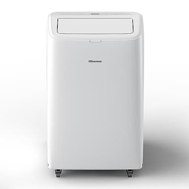 Hisense, APH12QC, Climatizzatore Portatile,12000BTU/h, 3.5kW/2.9kW, 4-in-1 (Raffrescamento, Riscaldamento, Ventilazione, Deumidificazione), 63dB, LED Display, Timer 24h, Telecomando