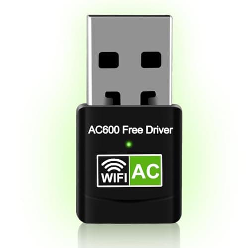 Chiavetta Wifi internet USB per PC, Dual Band 2.4/5GHz 600Mbps Adattatore di Rete Wireless, Plug and Play Chiavetta Wifi per PC Fisso, 2.0 USB Wifi per PC (5G)