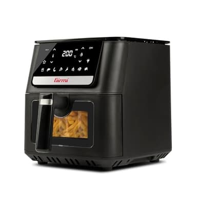 Girmi FG84 ''Ecofrit Crisp'' Friggitrice ad Aria, 6,5 Litri, 1700 W, 8 programmi, Display digitale, BPA/PFOA Safe, Vassoio rialzabile per 2 livelli, Temperatura regolabile, Ricettario incluso