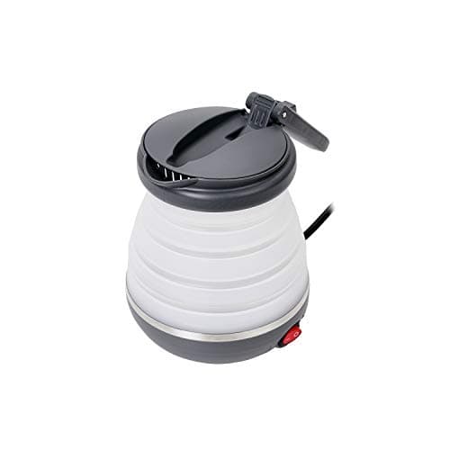 Adler AD1279 Bollitore elettrico pieghevole, 0,6 l, 750 W, senza BPA, 750 W, 0,6 litri, 0 decibel, plastica, bianco/grigio scuro