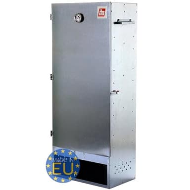 ITA Affumicatore 7003 - Armadio per affumicare premium XL con 3 ripiani 111 cm - Acciaio legato - Qualità Made In EU Direttamente dal produttore - Fumatore per affumicatura a freddo e a caldo