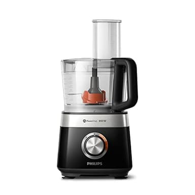 Philips Robot Da Cucina Compatto - 850W, 31 Funzioni, Recipiente Da 2.1L, PowerChop, Lama In Acciaio Inossidabile (HR7530/10)