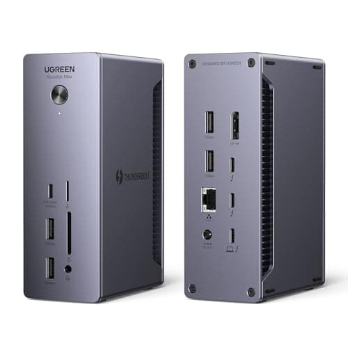 UGREEN Revodok Max 213 Docking Station Thunderbolt 4 13 In 1 Hub USB C Displayport 4K60Hz 8K30Hz Ethernet 2.5 Gigabit Dock Type C 3.2 10Gbps Lettore Schede SD TF 3.5mm Alimentazione DC 180W