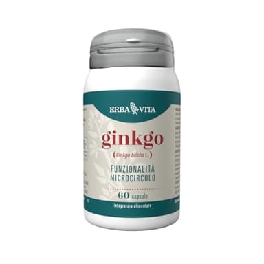 Erba Vita Integratore Alimentare di Ginkgo - 60 Capsule, 1 unità, 1