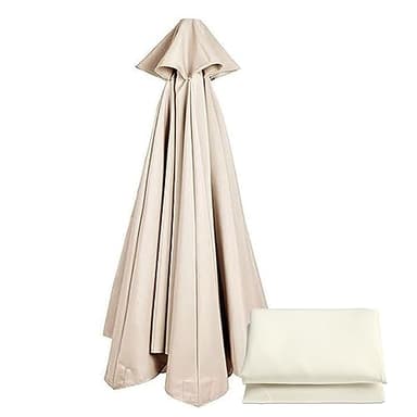 Telo Ombrellone 3x3 Ricambio 6 costole/ 8 costole,copertura di ricambio per ombrellone,Baldacchino Di Ricambio Ombrellone(solo baldacchino) Beige,3M/8Ribs
