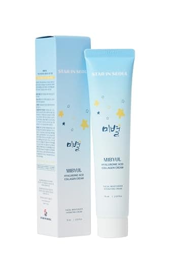 [STAR IN SEOUL] MIBYUL CREMA AL COLLAGENE ALL'ACIDO IALURONICO, 75 ml, Crema idratante per viso e collo, mantiene la pelle idratata, crema per la cura della pelle coreana