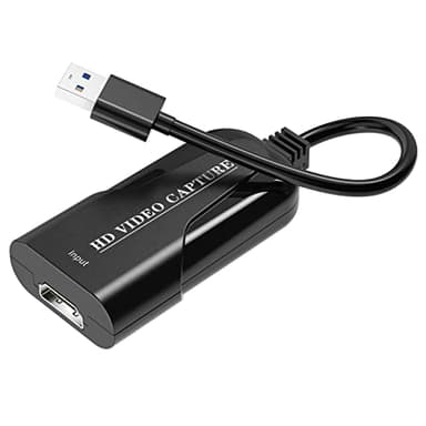 Rybozen Scheda di acquisizione Video HDMI, Dispositivo di Acquisizione Video HDMI su USB,Game Capture Card Trasmissione in Diretta 1080P HD 60fps e Dispositivo di Acquisizione Video Audio(Nero)