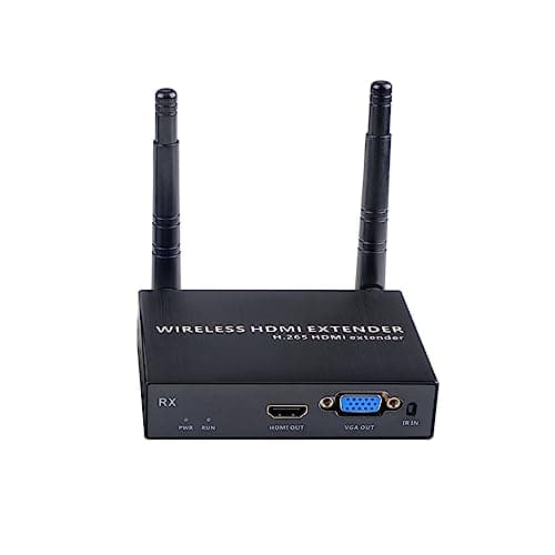 EXVIST Extender HDMI wireless VGA 100M 1080P 1x solo ricevitore, doppia uscita HDMI e VGA, Fino a 328 piedi, supporto IR, adatto per la trasmissione di video da, YouTube, PS4 a HDTV o proiettore