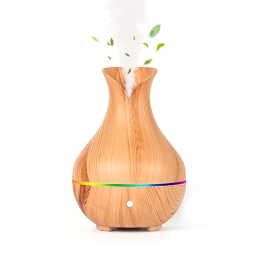 Diffusore di Oli Essenziali a Ultrasuoni, Diffusore di Aromi con Nebbia Fredda e 7 Colori Cangianti con Protezione Auto-Off per Yoga, Ufficio, Camera da Letto UltrasonicAroma Diffuseur