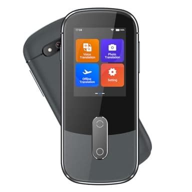 Anfier Traduttore vocale in lingua offline W09 PRO per 144 lingue e accenti Traduzione di foto senza connessione Internet WiFi necessaria per viaggi d'affari W09 Grigio