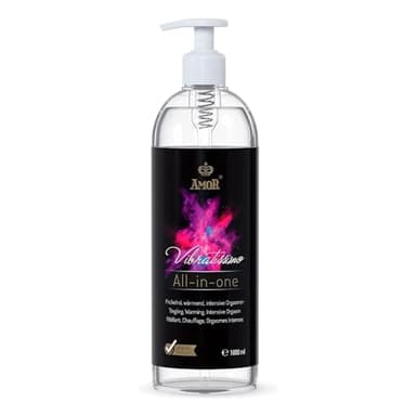 Vibratissimo Play Gel all-in-one 1000 ml I Lubrificante riscaldante, frizzante e amplificatore dell’apice I Gel lubrificanti a base acqua I Gel per sexy toys e preservativi in lattice