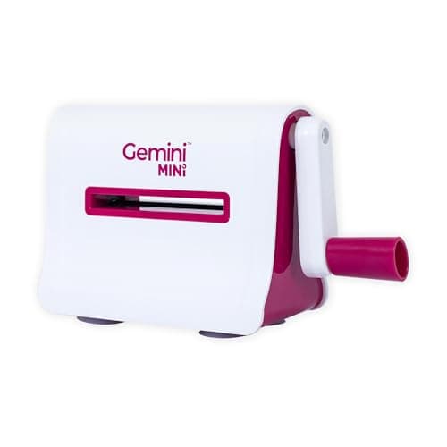 Gemini II Mini fustellatrice Manuale e goffratura per Scrapbooking, creazione di Biglietti e Artigianato, Dimensioni Piastra di Apertura 15,2 x 7,6 cm, Bianco, Taglia unica