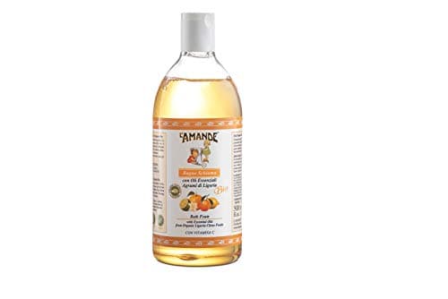 L'AMANDE - Bagnoschiuma Uomo e Donna con Vitamina C e Oli Essenziali Biologici, Docciaschiuma Gel Detergente e Idratante Corpo Antistress, Bagno Schiuma Delicato e Naturale - Agrumi di Liguria, 500 ml