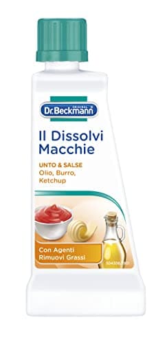 Dr. Beckmann - Liquido Dissolvi Macchie Unto & Salse | Lo smacchiatore specifico per eliminare macchie di grasso, cioccolato e molto altro | 50 ml