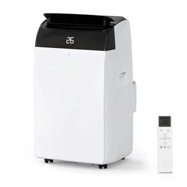Condizionatore Portatile 10000 BTUs 3 in 1 - Raffreddamento, Ventilatore Silenzioso con 3 Velocità, Deumidificatore 30L/giorno, Display Digitale e Telecomando, Timer 24 Ore per Uso Domestico e Ufficio