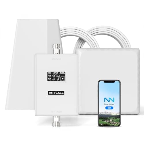 ANYCALL Amplificatore Segnale Cellulare per Banda 3 e 20, 4G LTE 3G GSM Ripetitore Segnale Cellulare per Casa Ufficio, Compatibile Iliad TIM Wind Tre e altro con Antenna Direzionale