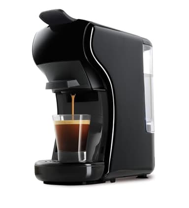 DCG ES6517 - Macchina da caffè, multi-capsula 5 in 1, macchina caffè espresso, compatibile con cialde DG/Nes/ESE/caffè macinato, arresto automatico, caffè caldo e freddo, bianca