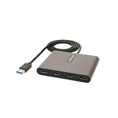 StarTech.com Adattatore USB-A a HDMI 1080p 60 Hz a 4 porte - Convertitore - Multi Monitor Dongle Adapter - Adattatore multiporta/Replicatore di porte USB Type A a 4x HDMI (USB32HD4)