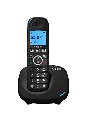 Alcatel XL535 Telefono Cordless DECT per Anziani, Grandi Tasti e Ampio Display Retroilluminato, Blocco Chiamate Indesiderate, Vivavoce, Suonerie Classiche e Polifoniche, 3 Tasti di Memoria Diretta