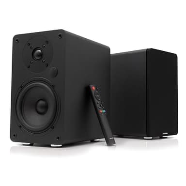 VULKKANO A5 ARC Cassa Amplificata con Woofer da 5,25", Bluetooth 5.0, HDMI ARC, Optica, RCA, USB, con Uscita Subwoofer, Casse Monitor HiFi con Design Elegante, Colore Nero