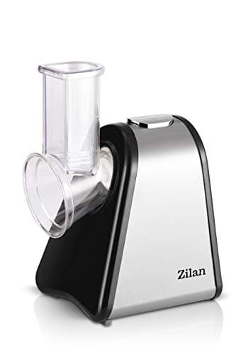 Zilan, affettaverdure elettrico, 4 in 1 grattugia, affettatrice, pelatrice, tritatutto 200W per verdure, frutta