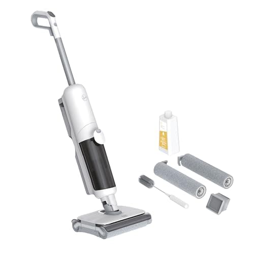 Hoover Lava e aspira Pavimenti Senza Fili, 2 in 1 per Pavimenti Duri, Aspirapolvere e Lavapavimenti, Doppi Rulli, Rilevamento Intelligente dello Sporco, Docking Station Autopulente[HW500]
